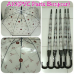 Payung Transparan A10 (PVC Paris Bonjour)