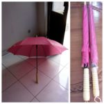 Payung Standar Polos Gagang Kayu